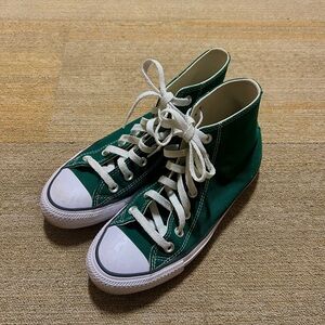 converse chuck taylor all star high top green size 7